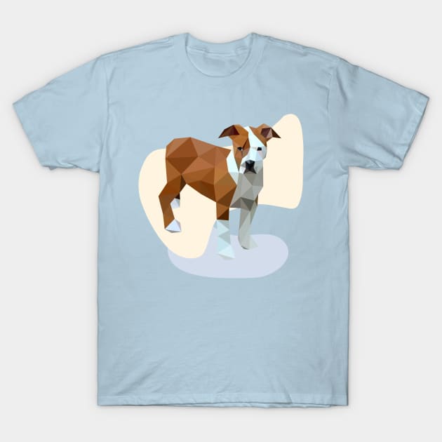 Bull Dog Low Poly Geometric T-Shirt by Origami Fashion